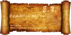 Egyházi Nóra névjegykártya